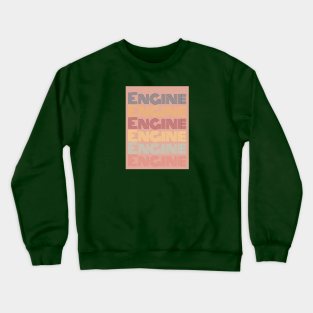 Retro 80s- typographic engine design Crewneck Sweatshirt